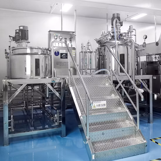 2022 Línea de producción de pasta de dientes Mezclador emulsionante al vacío Mezclador de champú Máquina para hacer crema