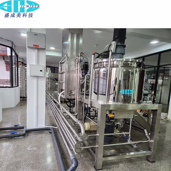 Máquina mezcladora de crema de pasta de dientes de alto cizallamiento, mezclador homogeneizador cosmético emulsionante al vacío