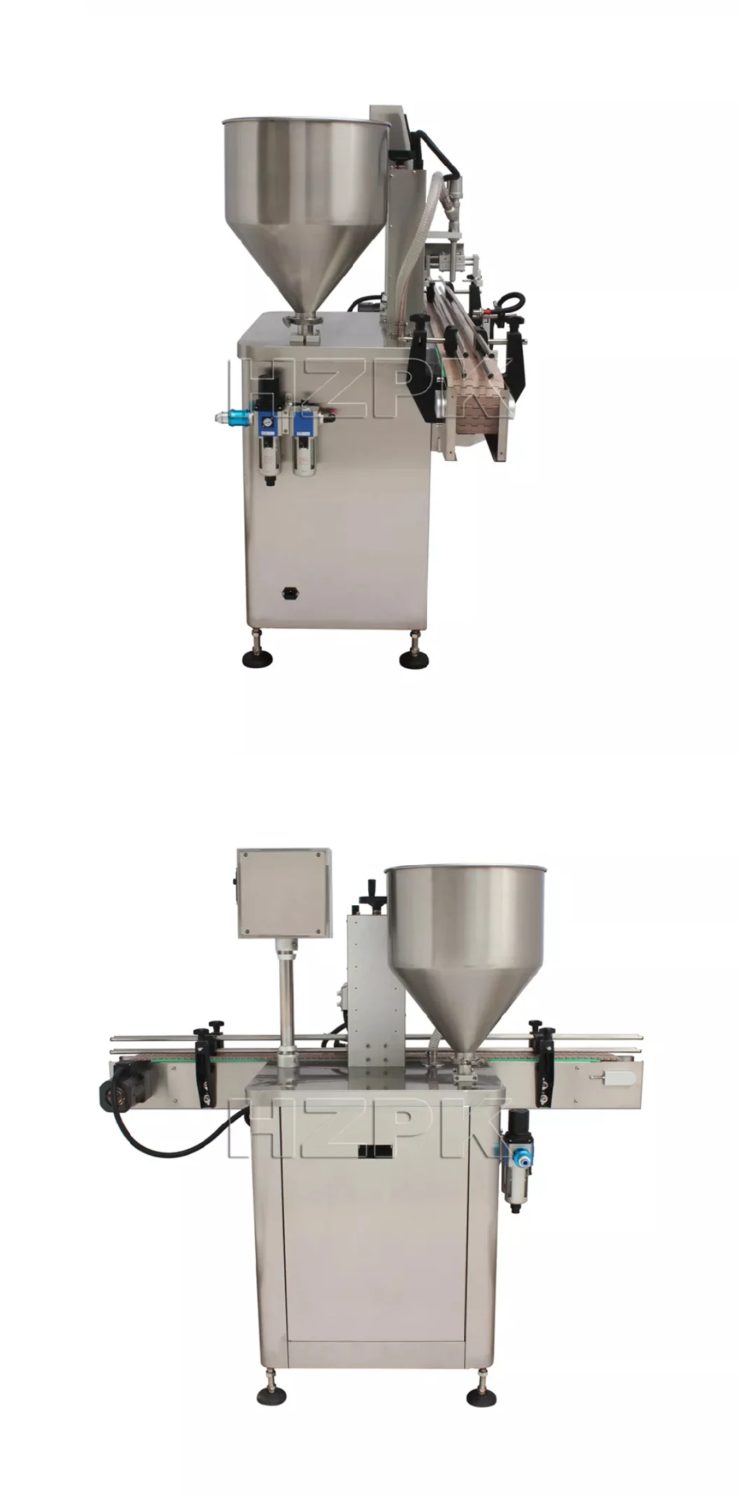 Hzpk Automatic Rotor Pump Bottle Cosmetic Cream Paste Water Bottling Machine