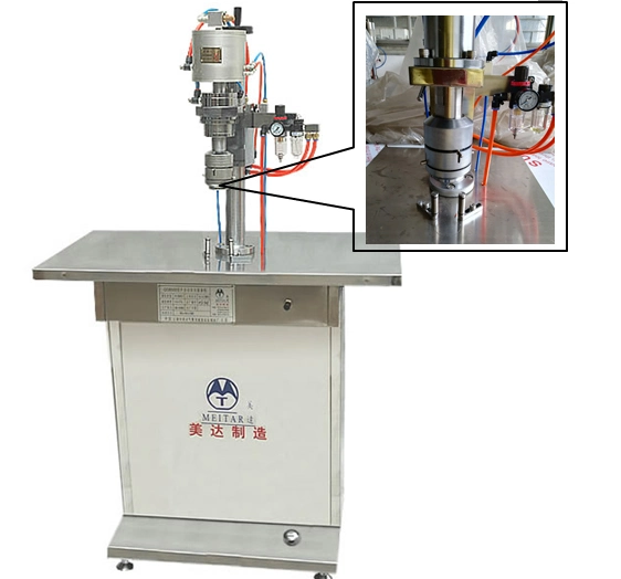 Semi Automatic Liquid Filling Crimping Gas Filling Aerosol Spray Can Filling Machine with CE