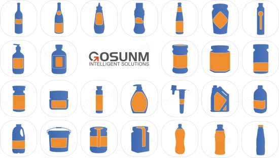 Máquina de etiquetado de botellas semiautomática Gosunm Máquina de etiquetado de botellas de escritorio automática de tamaño pequeño